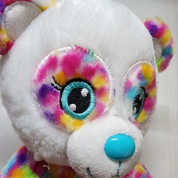 Build a Bear Small Fry Confetti Panda Bear Plush 8" Light Blue Nose Speckled Fur - Picture 3 of 9